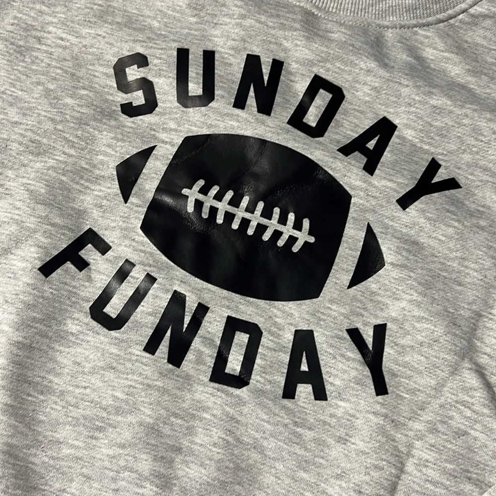 Sunday funday medium gray pullover! - Picture 2 of 4